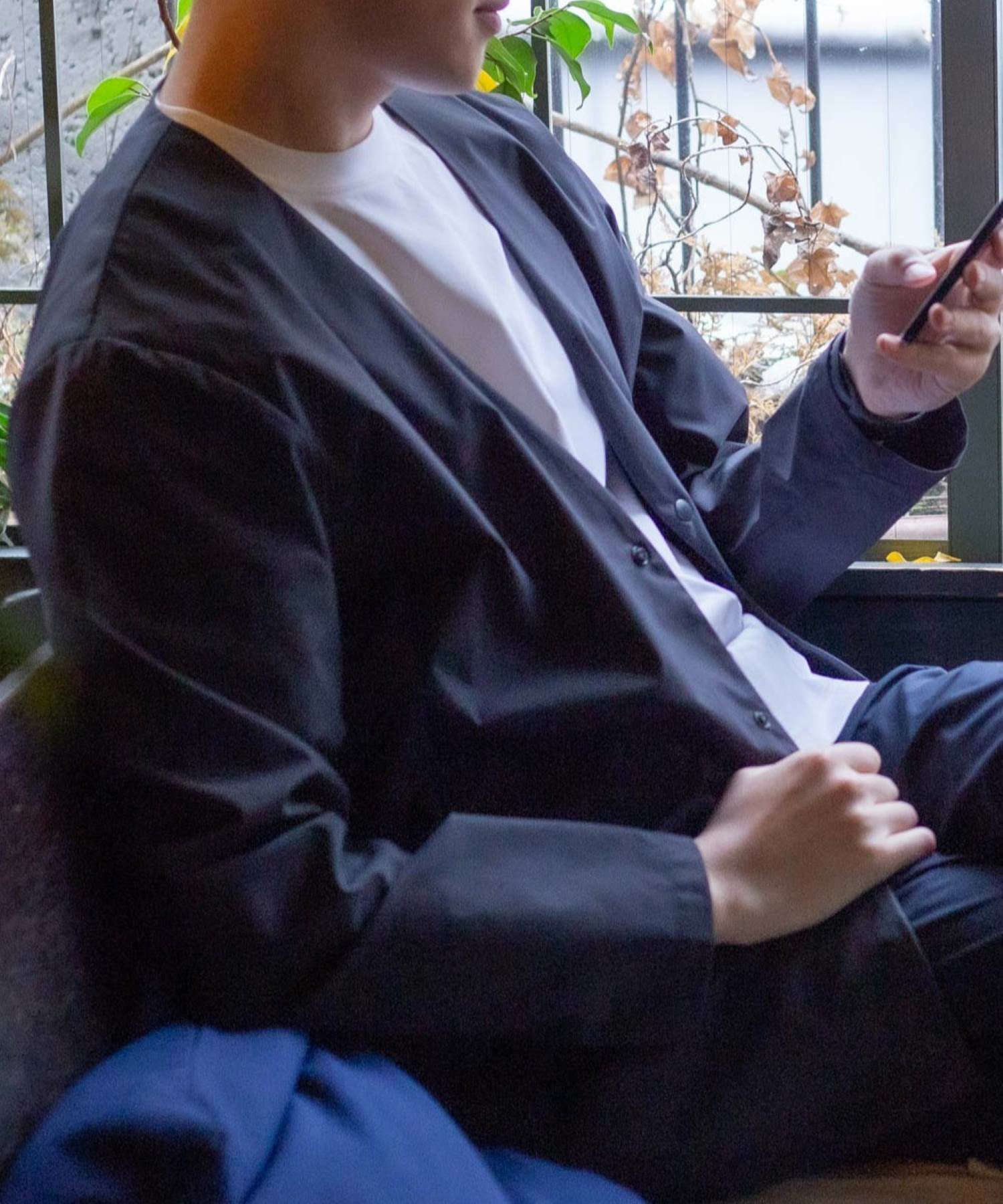 NAVY FIT ストレッチカーディガン メンズ