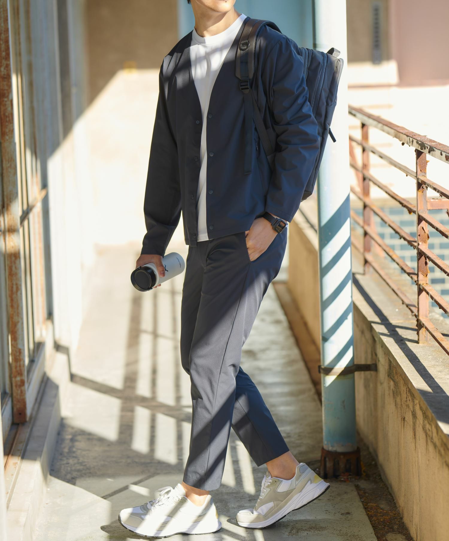 NAVY FIT  ストレッチカーディガン メンズ商品画像-6