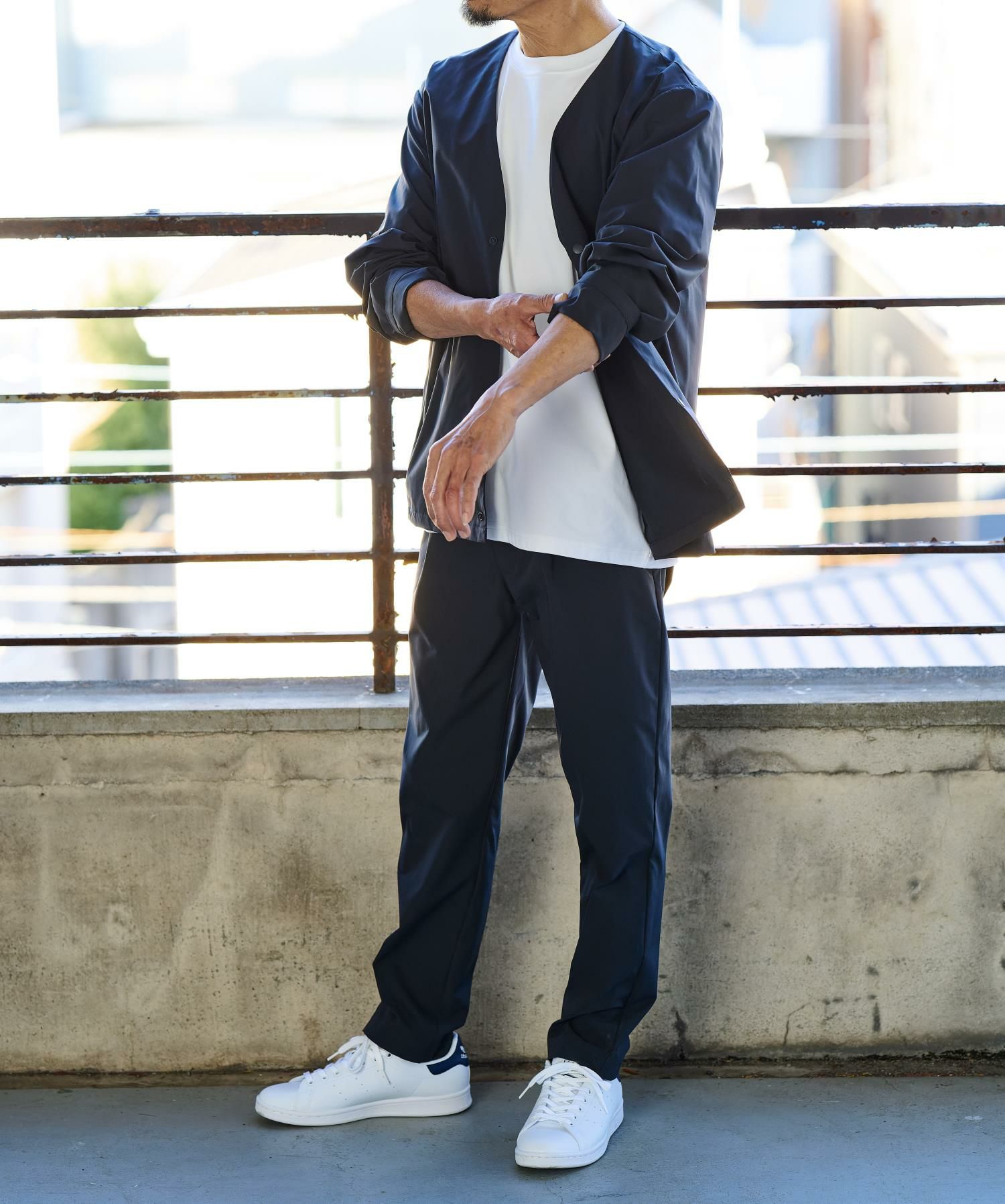 NAVY FIT ストレッチカーディガン メンズ