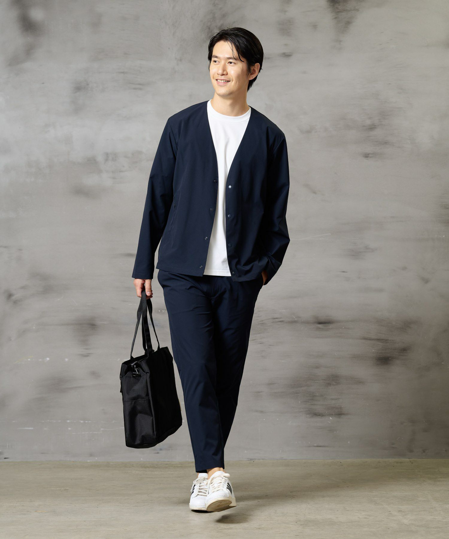 NAVY FIT ストレッチカーディガン メンズ