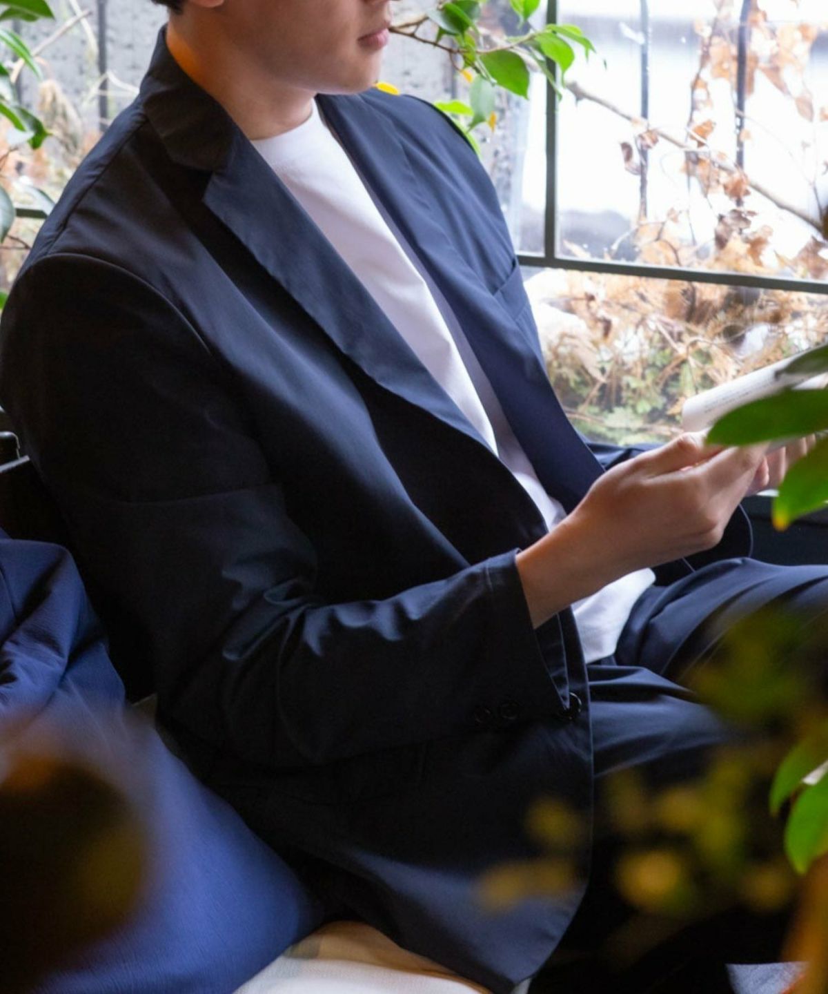 NAVY FIT ストレッチジャケット メンズ