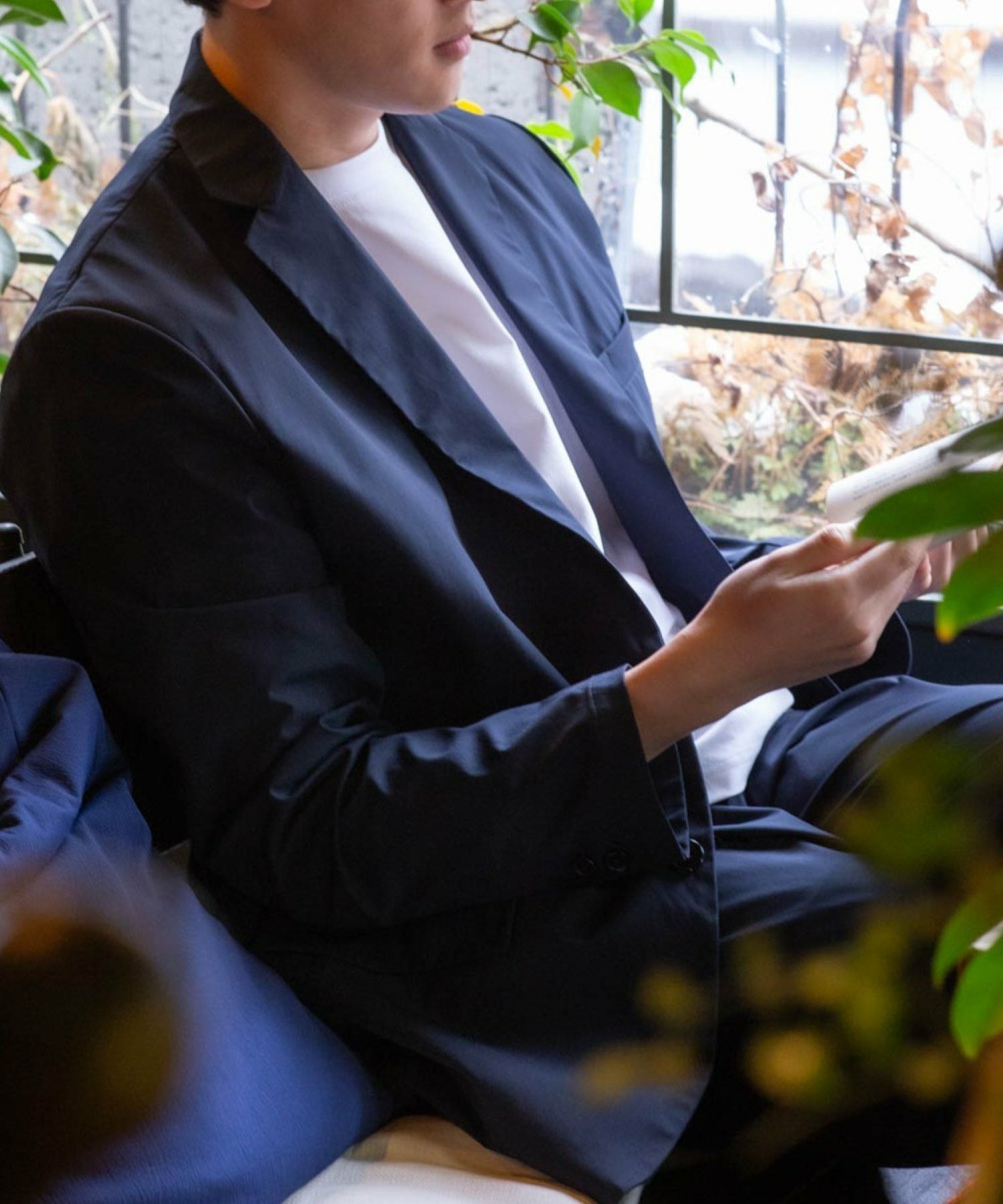 NAVY FIT ストレッチジャケット メンズ