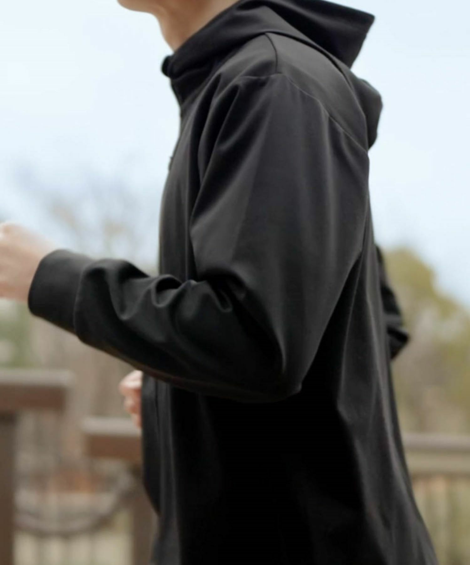 NAVY FIT  ポンチ素材 ストレッチジップアップパーカー メンズ商品サムネイル-5