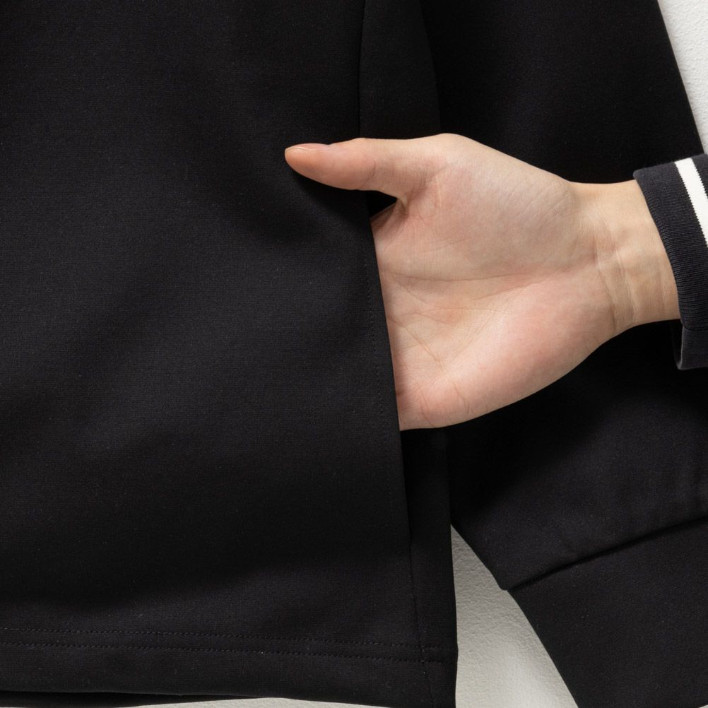 NAVY FIT  ポンチ素材 ストレッチジップアップパーカー メンズ商品サムネイル-13