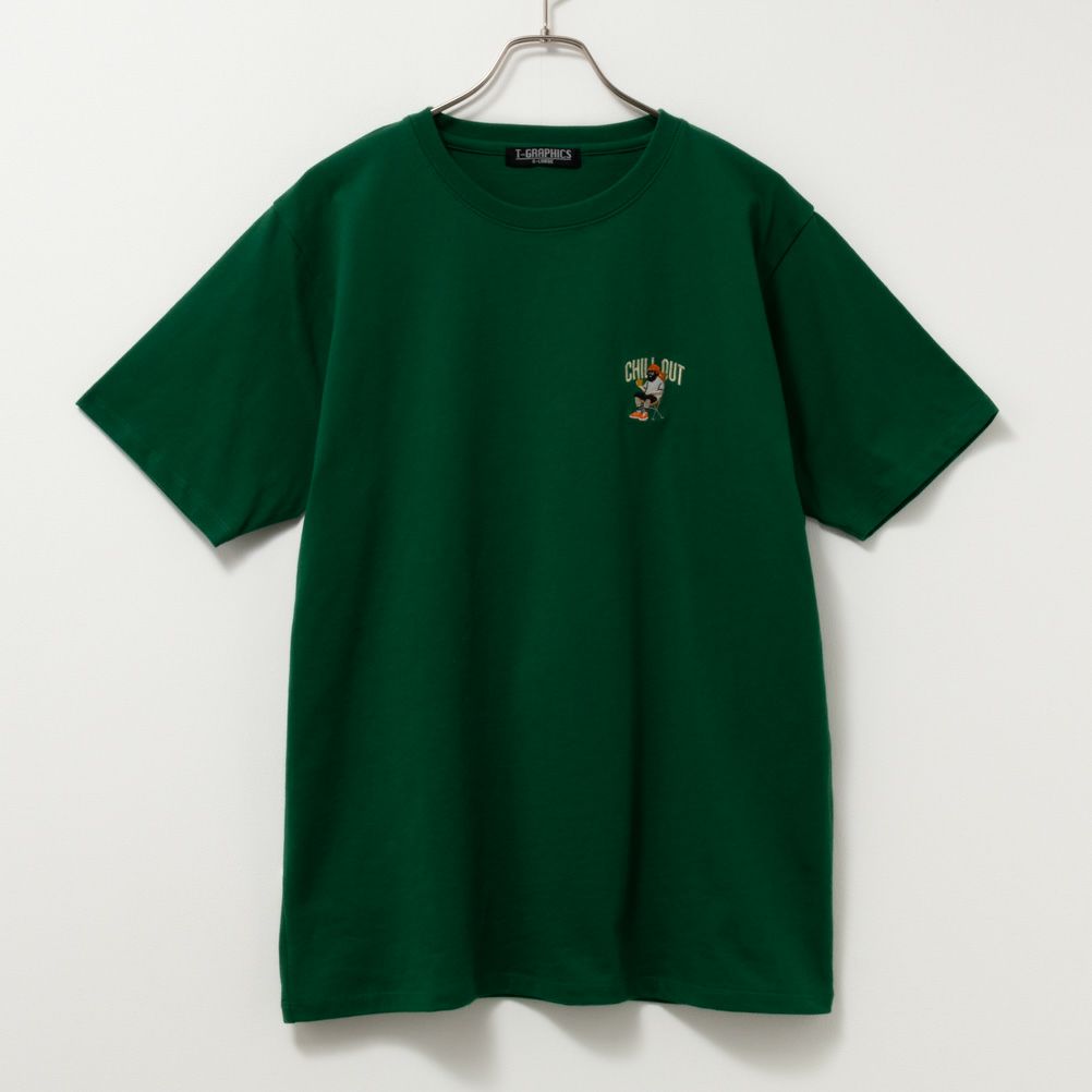 T-GRAPHICS  ワンポイント刺繍半袖Tシャツ メンズ メール便 対応商品商品画像-3