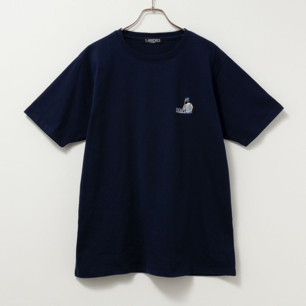 T-GRAPHICS  ワンポイント刺繍半袖Tシャツ メンズ メール便 対応商品商品サムネイル-4