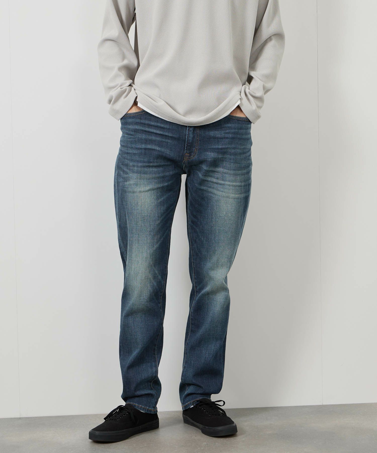 NAVY 毎日はきたくなるデニム「マイデニ」 テーパードデニムパンツ メンズ商品画像-1