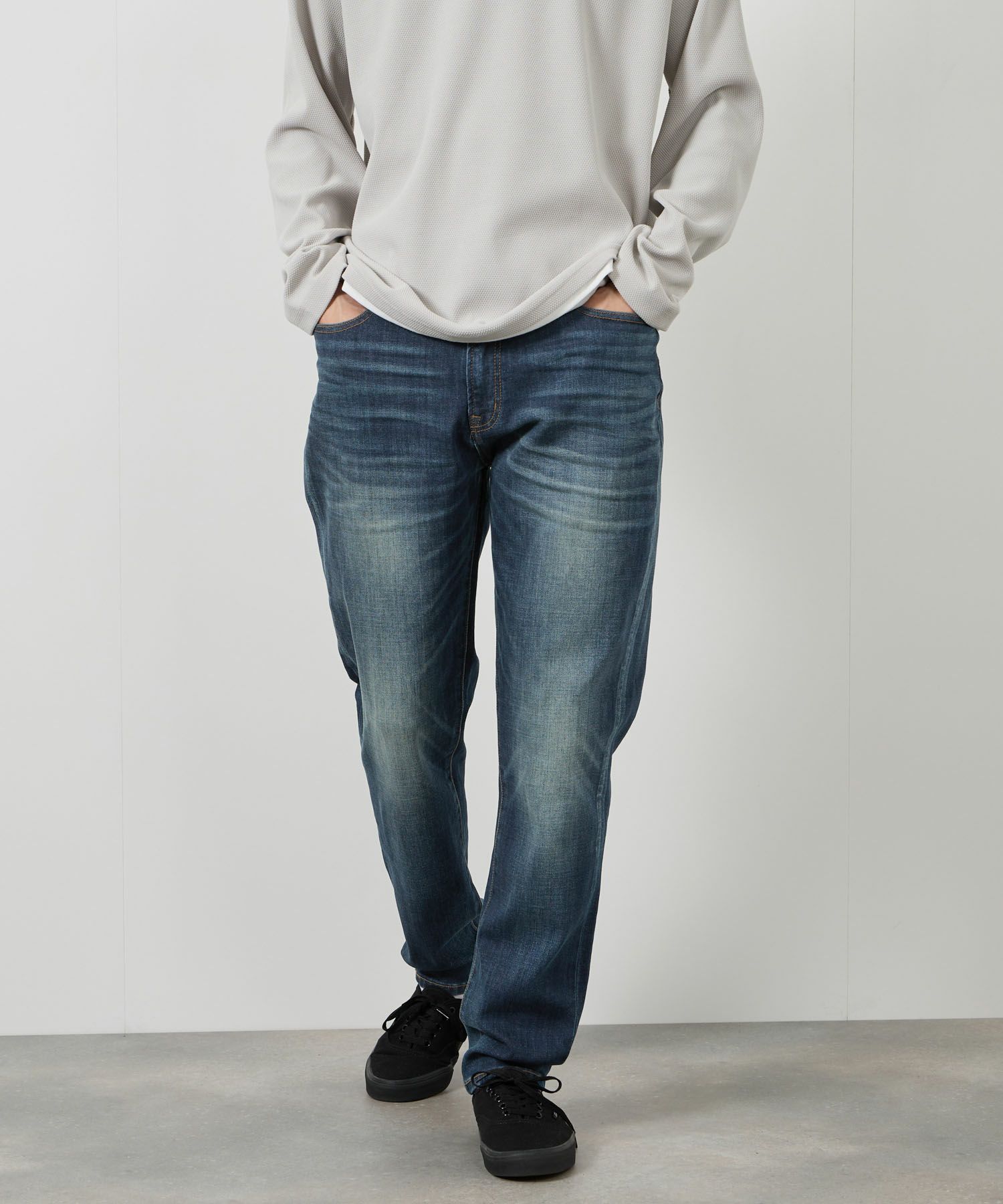 NAVY 毎日はきたくなるデニム「マイデニ」 テーパードデニムパンツ メンズ商品画像-2