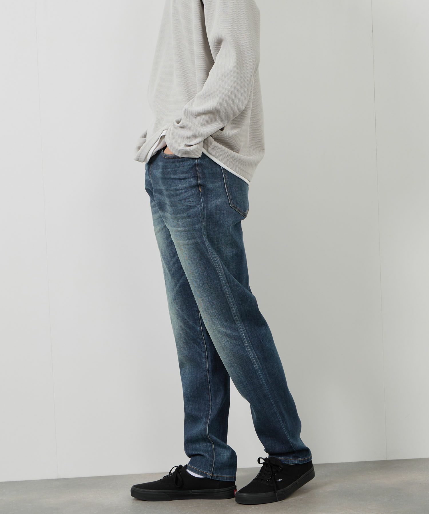 [値下げ]NAVY 毎日はきたくなるデニム「マイデニ」 テーパードデニムパンツ メンズ商品画像-3