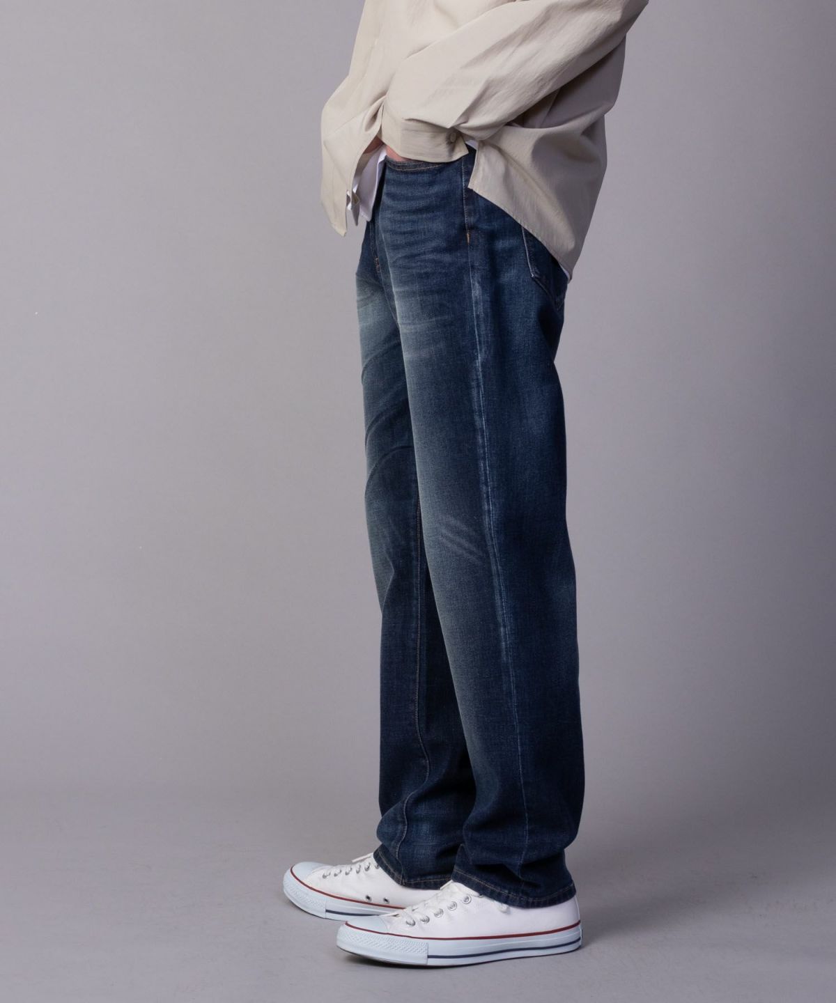 NAVY テーパードデニムパンツ メンズ