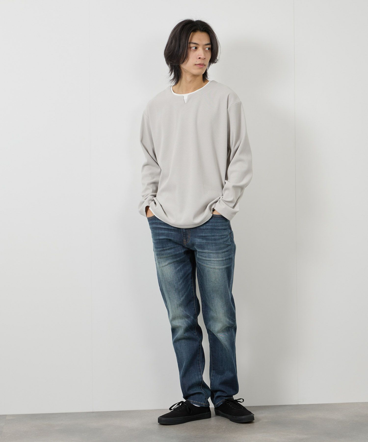 [値下げ]NAVY 毎日はきたくなるデニム「マイデニ」 テーパードデニムパンツ メンズ商品画像-5