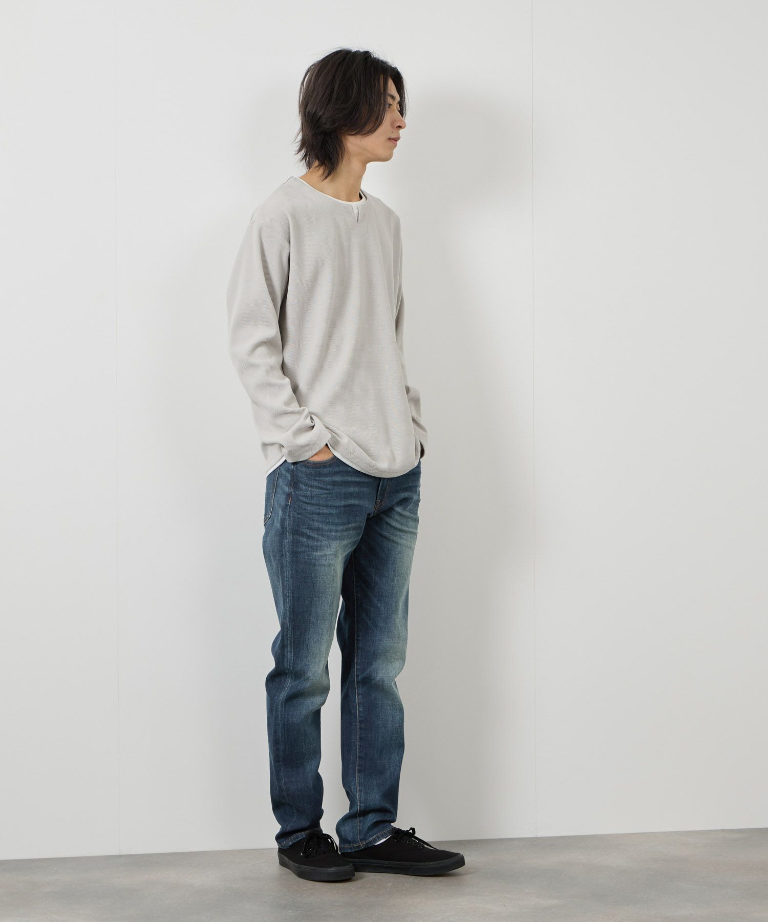 [値下げ]NAVY 毎日はきたくなるデニム「マイデニ」 テーパードデニムパンツ メンズ商品画像-6