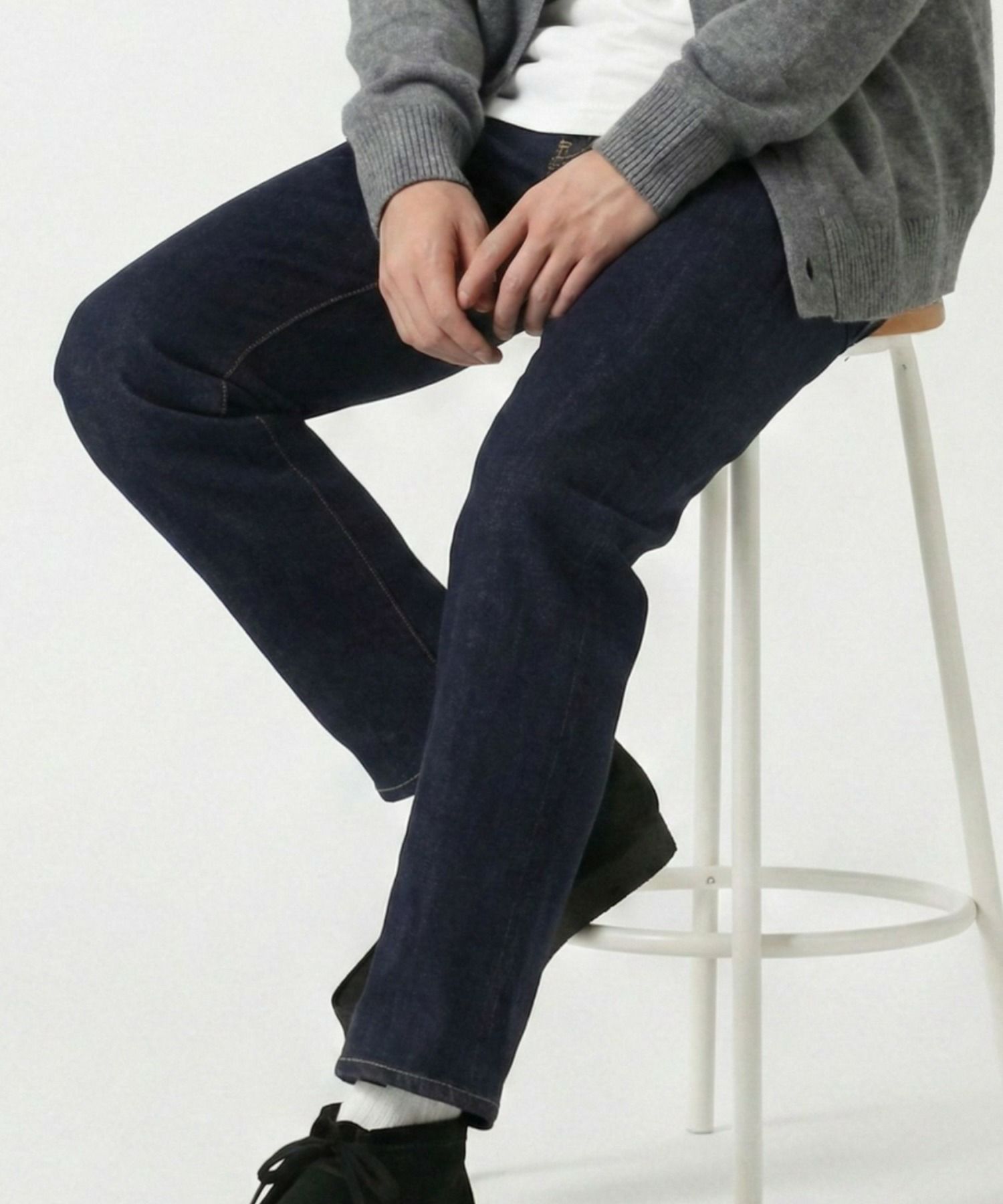 NAVY 毎日はきたくなるデニム「マイデニ」 テーパードデニムパンツ メンズ商品画像-5