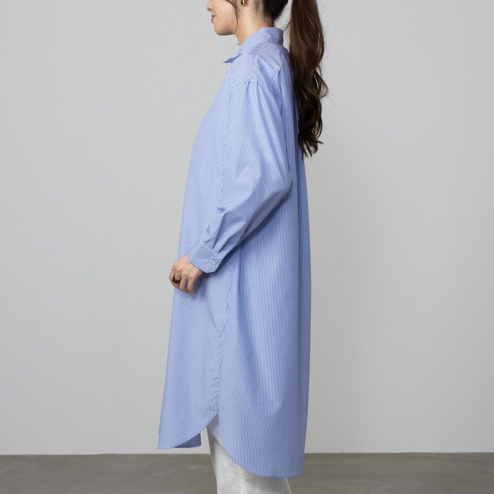 [期間限定価格]NAVY  ストライプシャツワンピース レディース商品画像-5
