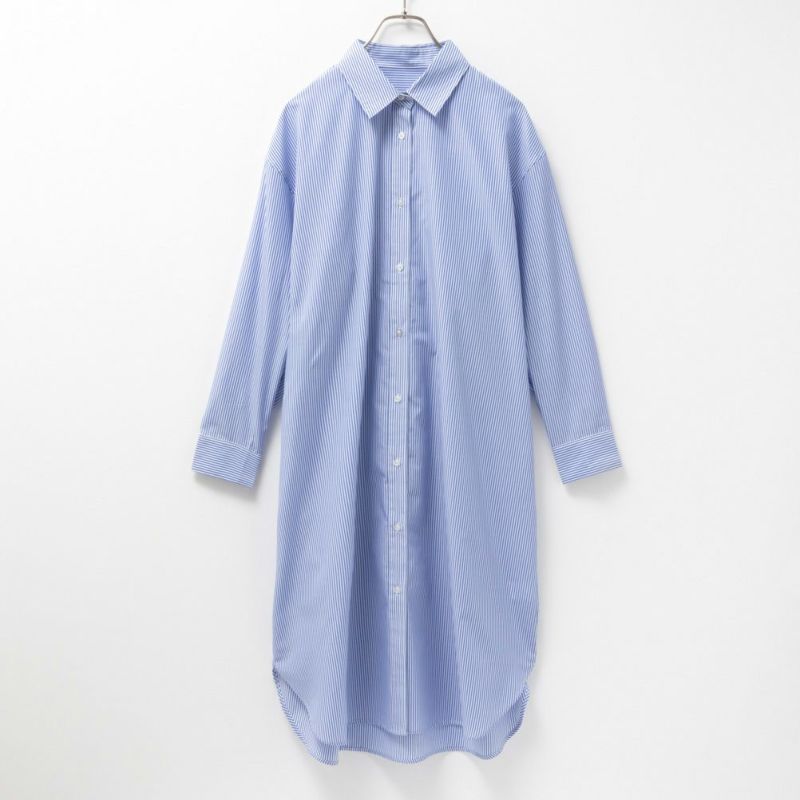 NAVY  ストライプシャツワンピース レディース商品画像-9