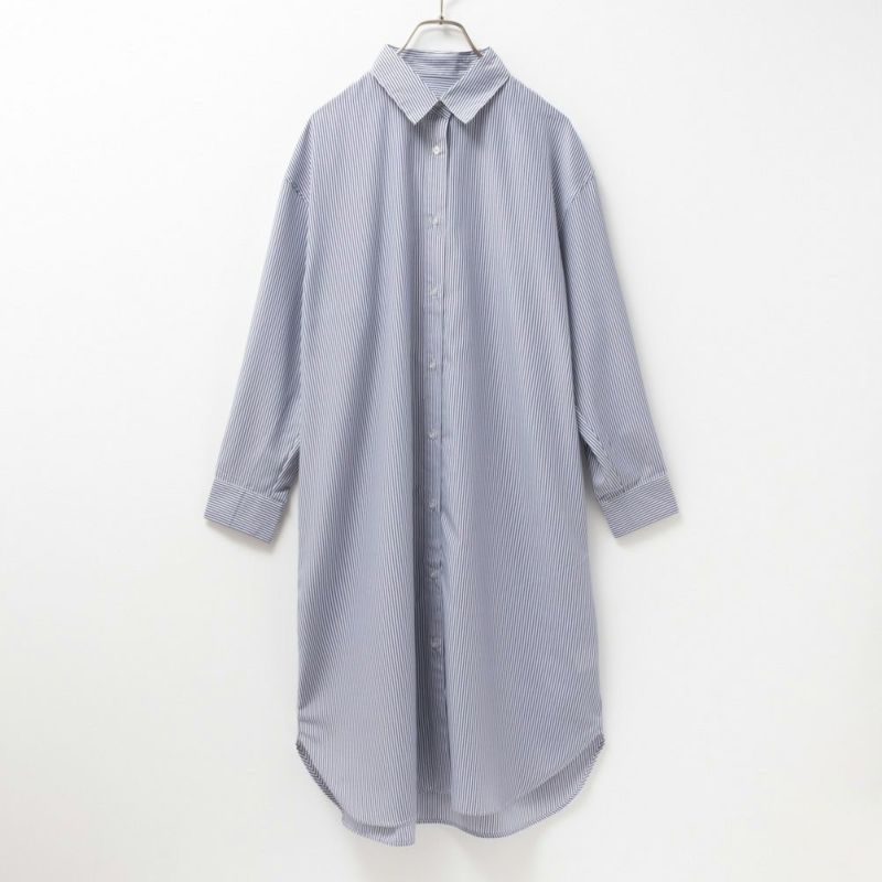 NAVY  ストライプシャツワンピース レディース商品画像-12