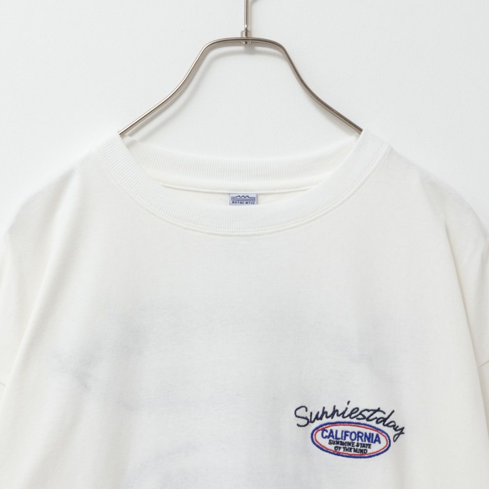 UNDERWRAPS  コーデュロイ貼り付け刺繍ビッグロングTシャツ レディース メール便 対応商品商品画像-16