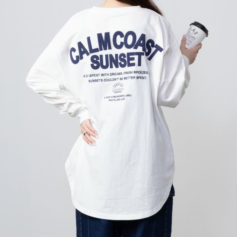 UNDERWRAPS  コーデュロイロゴビッグロングTシャツ レディース メール便 対応商品商品画像-2