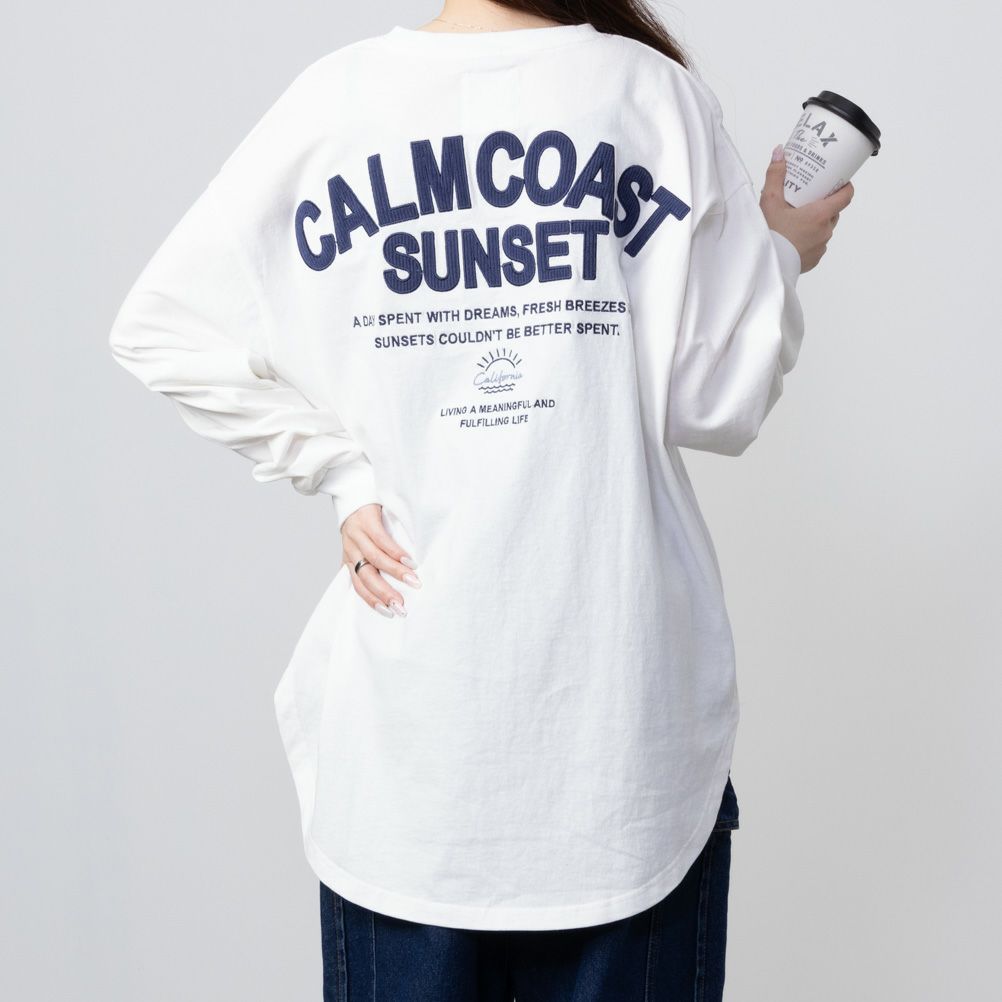 UNDERWRAPS  コーデュロイロゴビッグロングTシャツ レディース メール便 対応商品商品画像-2