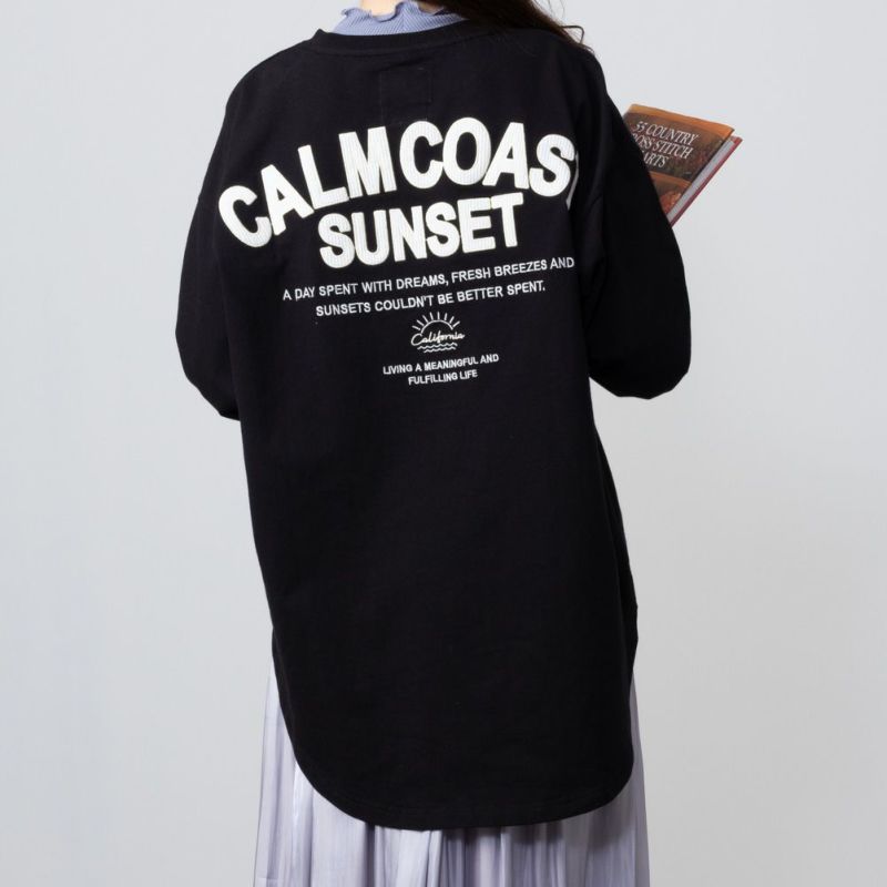 UNDERWRAPS  コーデュロイロゴビッグロングTシャツ レディース メール便 対応商品商品画像-3