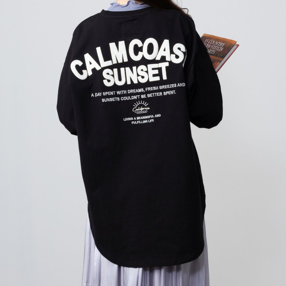 UNDERWRAPS  コーデュロイロゴビッグロングTシャツ レディース メール便 対応商品商品画像-3