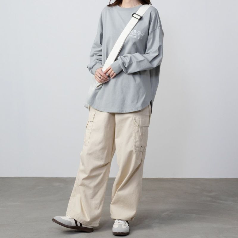 UNDERWRAPS コーデュロイロゴビッグロングTシャツ レディース メール便 対応商品商品画像-4