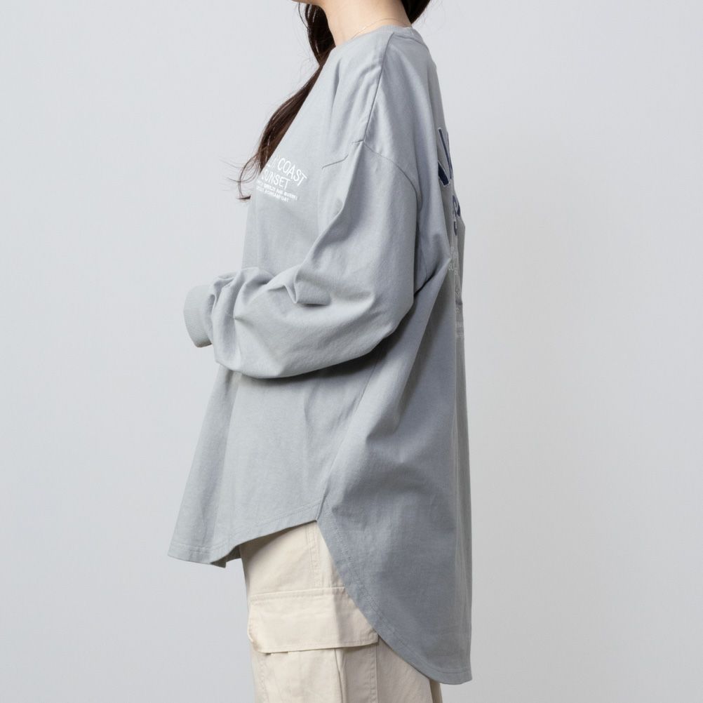 UNDERWRAPS  コーデュロイロゴビッグロングTシャツ レディース メール便 対応商品商品画像-5