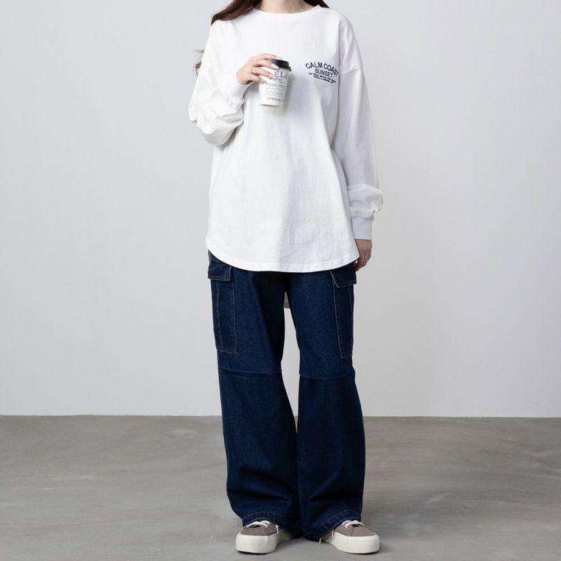 UNDERWRAPS  コーデュロイロゴビッグロングTシャツ レディース メール便 対応商品商品画像-7