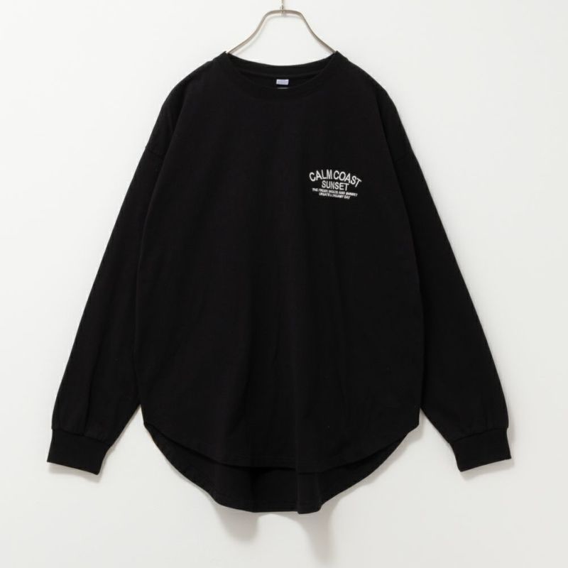 UNDERWRAPS コーデュロイロゴビッグロングTシャツ レディース