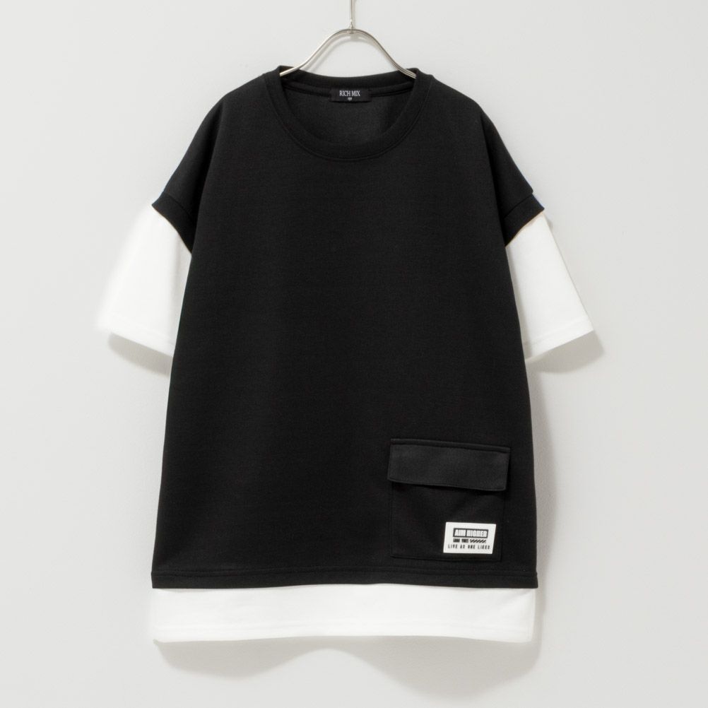 RICH MIX ポンチ素材 フェイクポケットTシャツ キッズ メール便 対応商品商品サムネイル-7