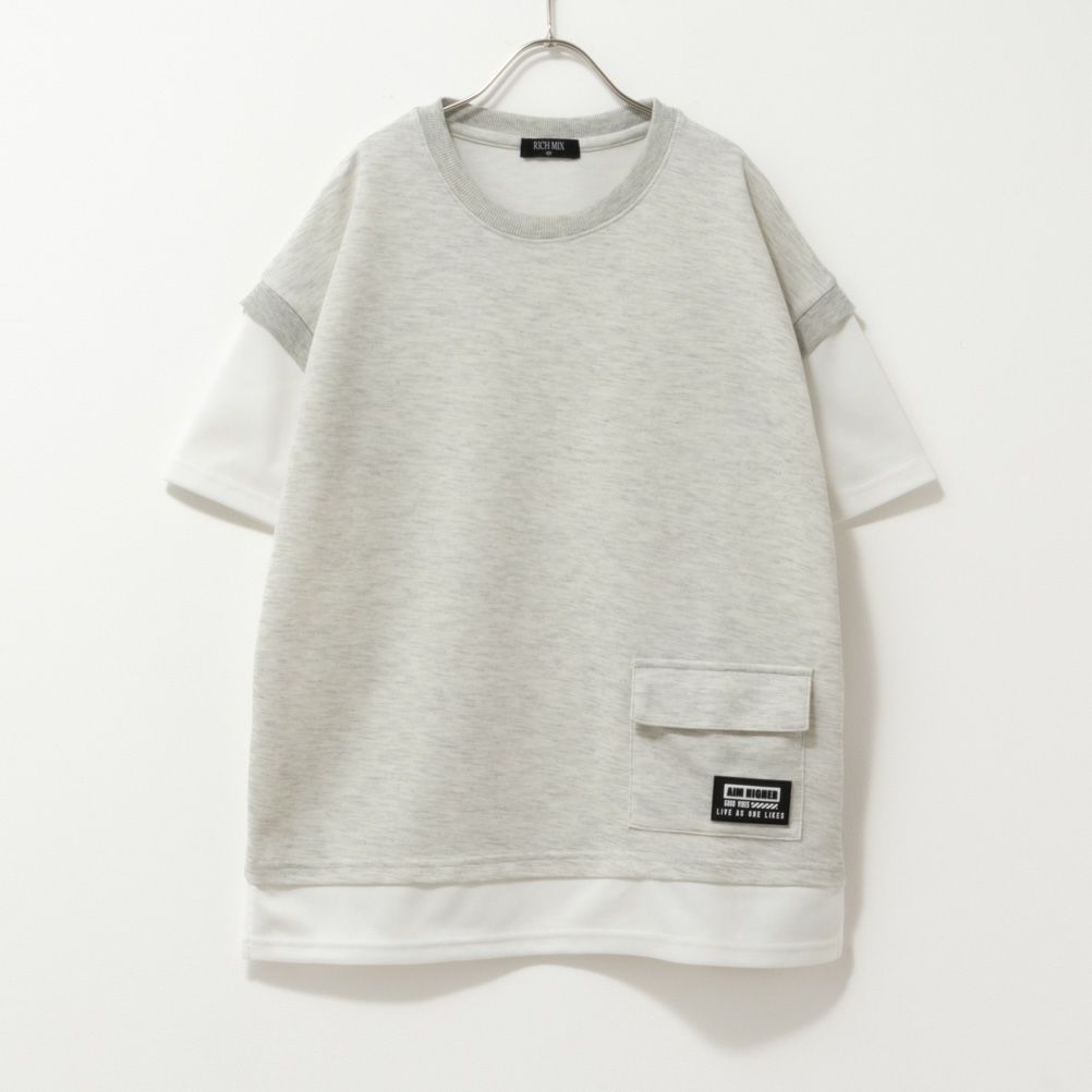 RICH MIX  ポンチ素材 フェイクポケットTシャツ キッズ メール便 対応商品商品画像-8
