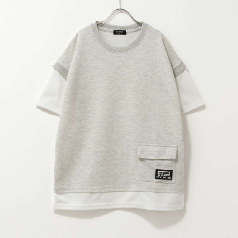 RICH MIX  ポンチ素材 フェイクポケットTシャツ キッズ メール便 対応商品商品画像-8