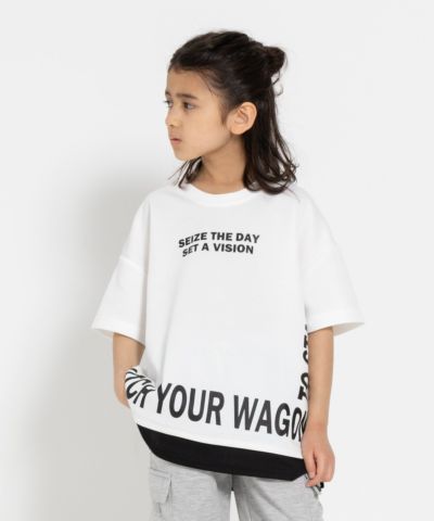 RICH MIX  ポンチ素材 フェイクロゴTシャツ キッズ ネコポス 対応商品