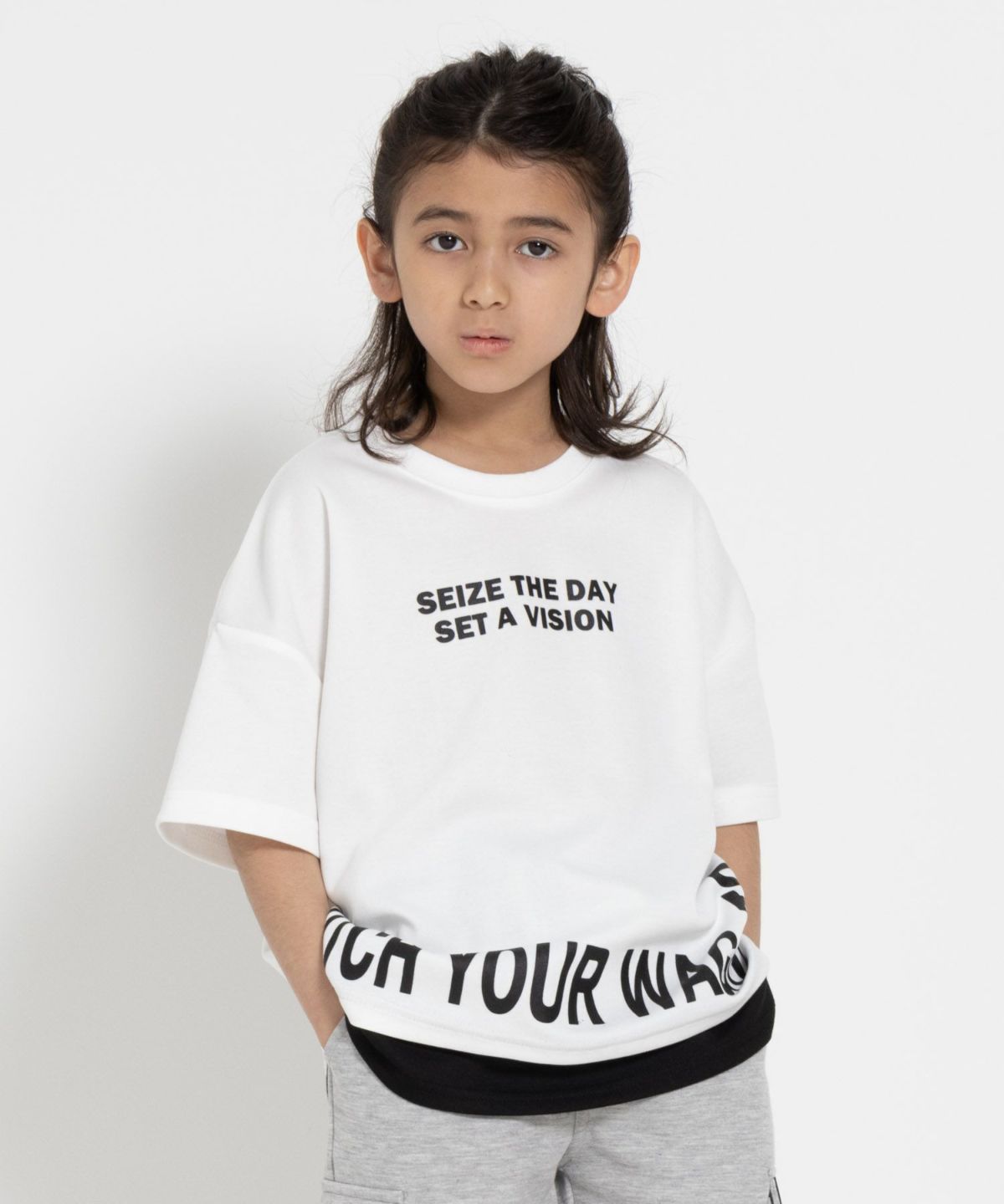 RICH MIX ポンチ素材 フェイクロゴTシャツ キッズ ネコポス 対応商品