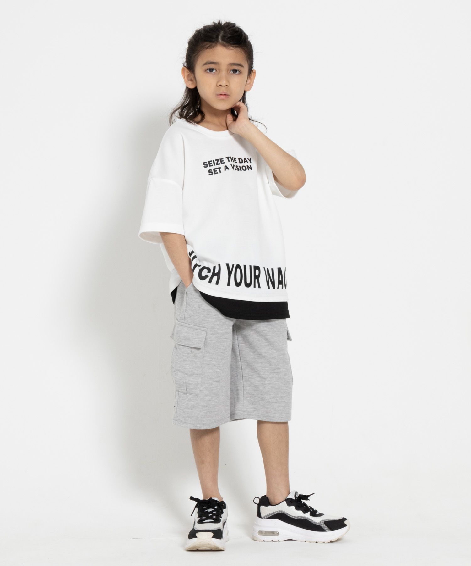 RICH MIX ポンチ素材 フェイクロゴTシャツ キッズ ネコポス 対応商品
