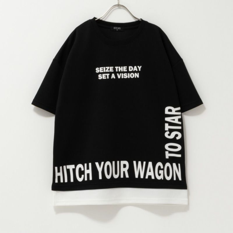 RICH MIX  ポンチ素材 フェイクロゴTシャツ キッズ メール便 対応商品商品画像-8