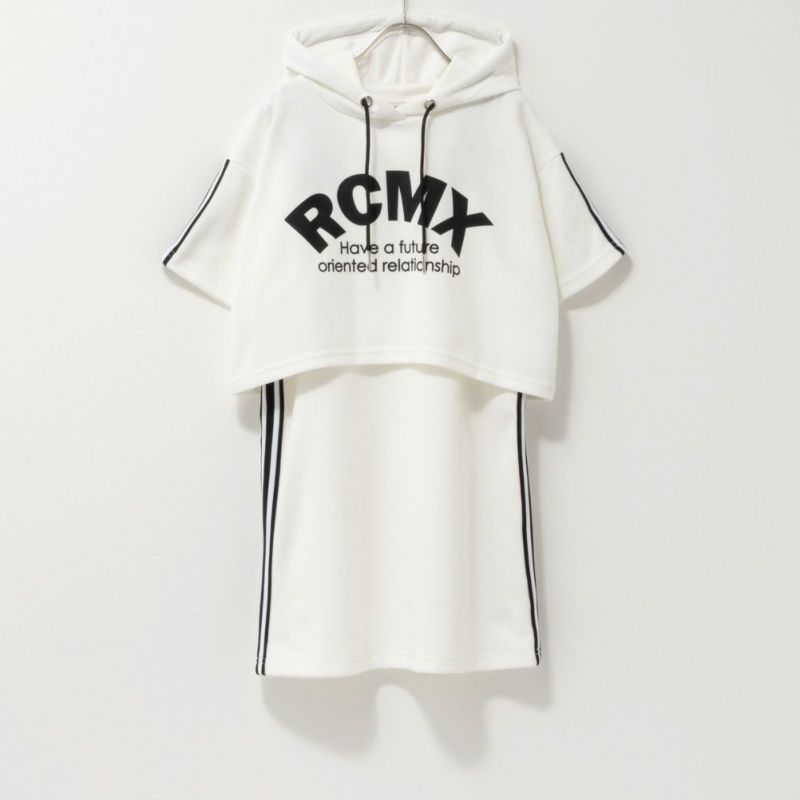 RICH MIX  ポンチ素材 プルオーバーパーカーワンピースアンサンブル キッズ商品画像-1