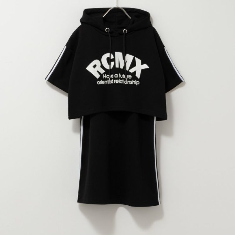 RICH MIX  ポンチ素材 プルオーバーパーカーワンピースアンサンブル キッズ商品画像-2