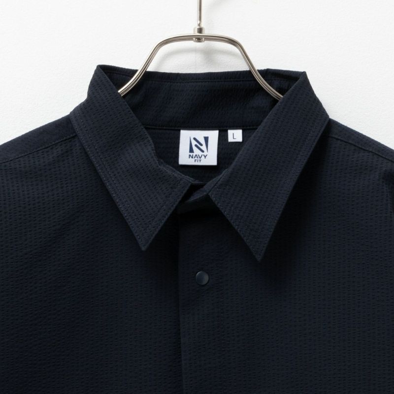 NAVY FIT  サッカーストレッチ半袖シャツ メンズ商品画像-4