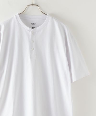 GOOD CREW  USコットンヘンリーネック半袖Tシャツ メンズ