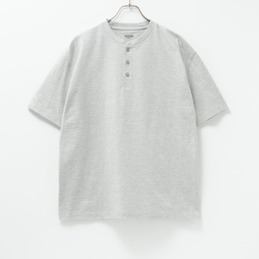 GOOD CREW USコットンヘンリーネック半袖Tシャツ メンズ