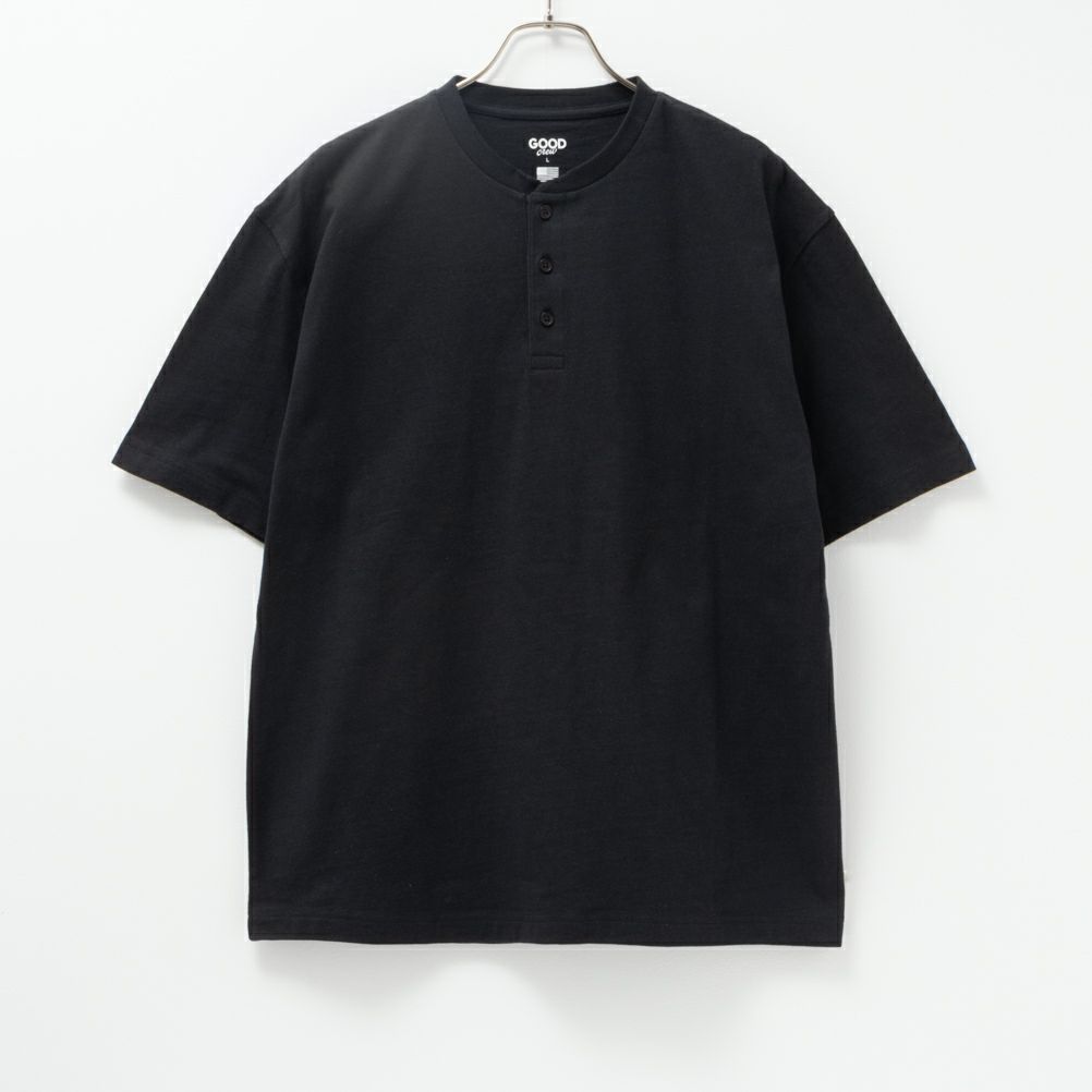 GOOD CREW USコットンヘンリーネック半袖Tシャツ メンズ