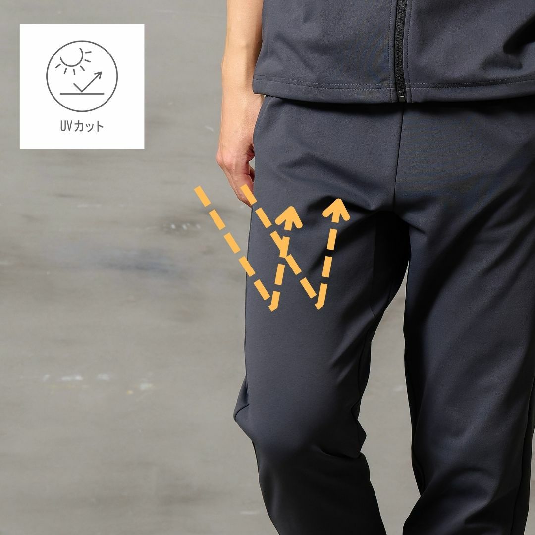 NAVY FIT  ポンチ素材 ストレッチドライイージージョガーパンツ メンズ商品画像-7