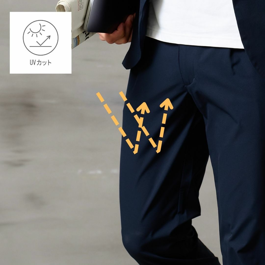 NAVY FIT ストレッチイージースラックス メンズ