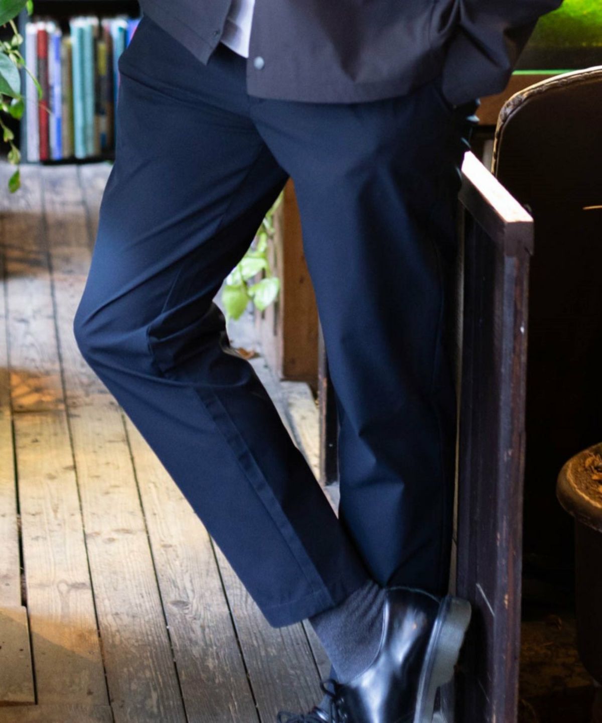 NAVY FIT ストレッチイージースラックス メンズ