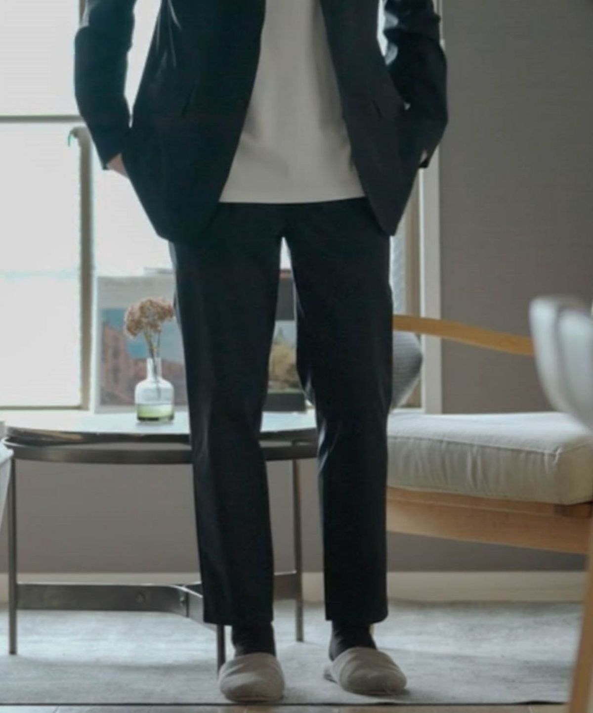 NAVY FIT ストレッチイージースラックス メンズ