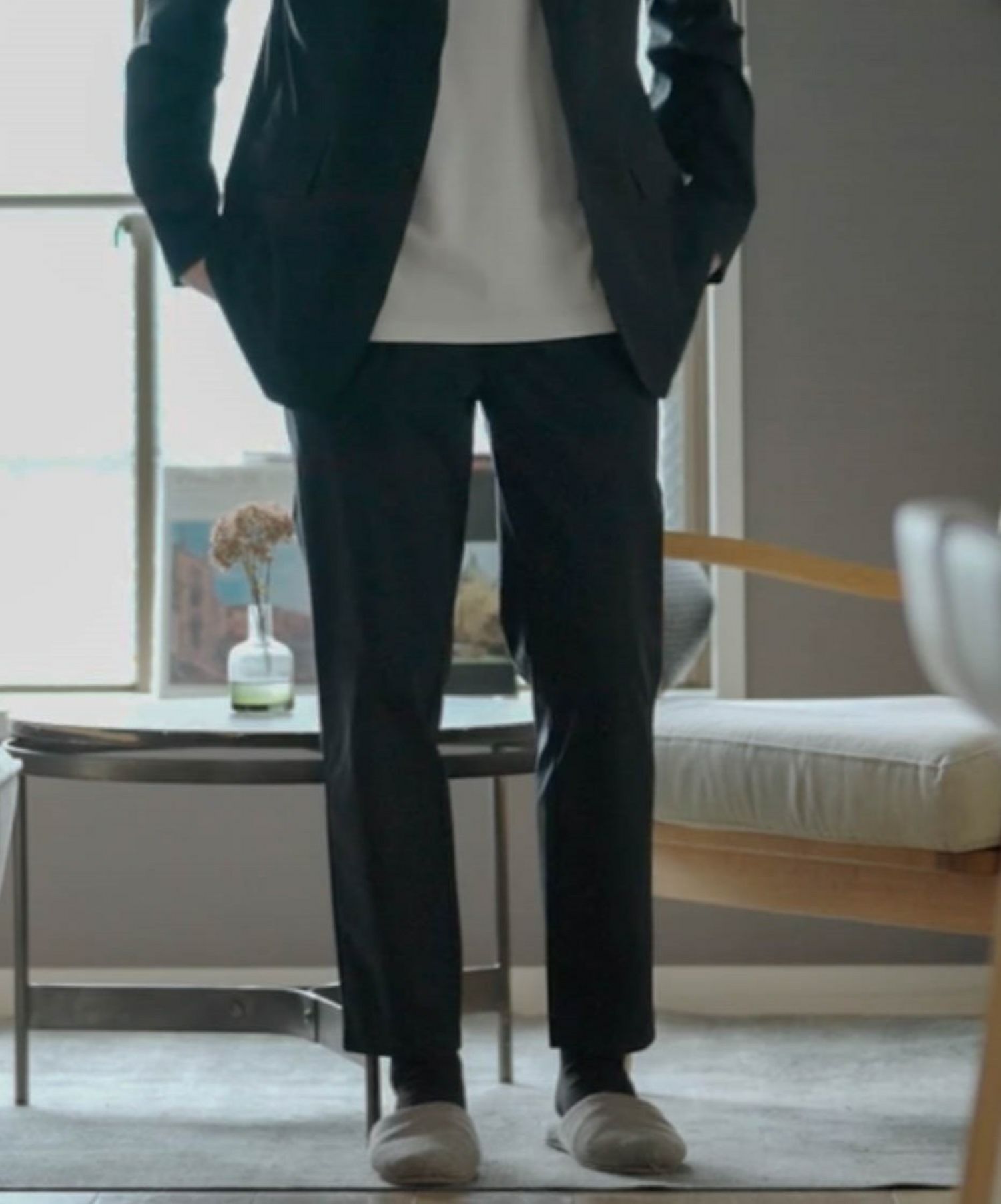 NAVY FIT ストレッチイージースラックス メンズ