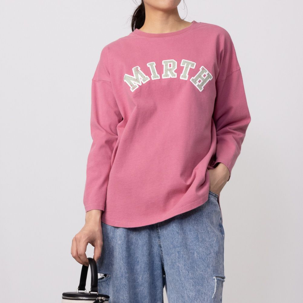 GOOD CREW  フロストプリント長袖Tシャツ レディース メール便 対応商品商品画像-2