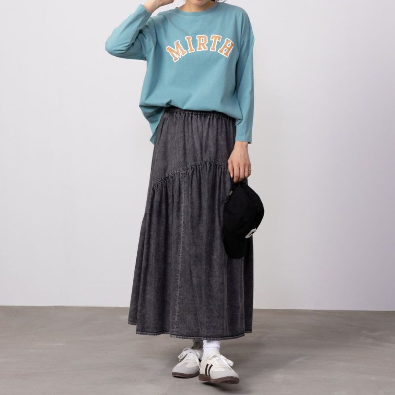 GOOD CREW フロストプリント長袖Tシャツ レディース メール便 対応商品商品画像-8