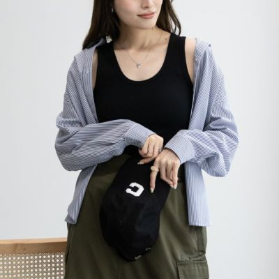 NAVY  テレコタンクトップ レディース ネコポス 対応商品